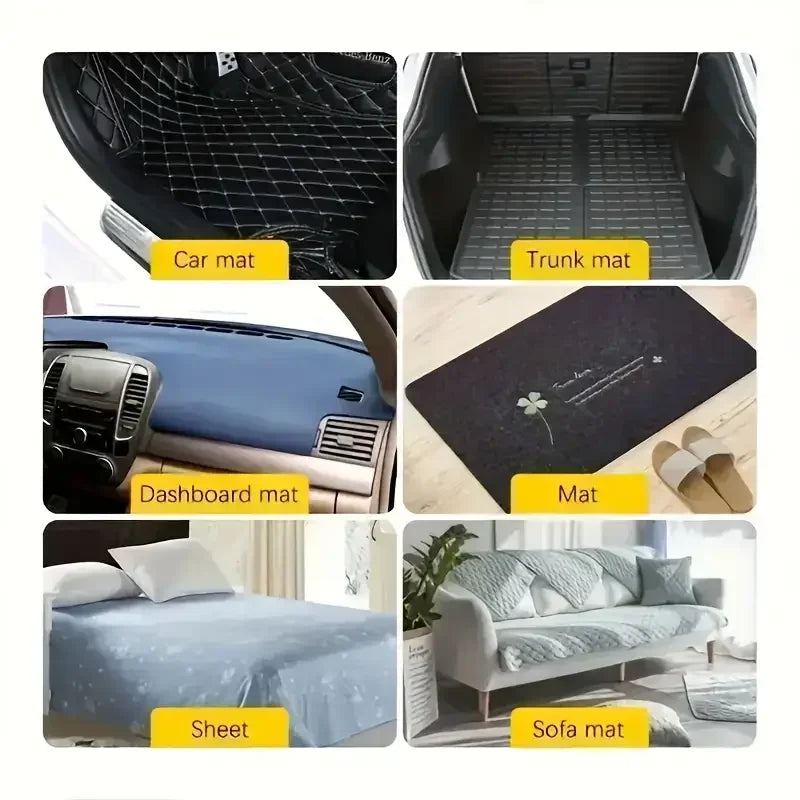 20pcs Rectangular Carpet Grips - Double Sided High Adhesive Non-Slip Patches for Car & Home Mats, Hook & Loop Fastener Zpaxo