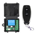 DC 12V 1CH Relay Receiver Module AB/ON 2 Buttons Wireless Remote Control Switch 433 Mhz RF Transmitter Electronic Lock Control Zpaxo ON OFF Black