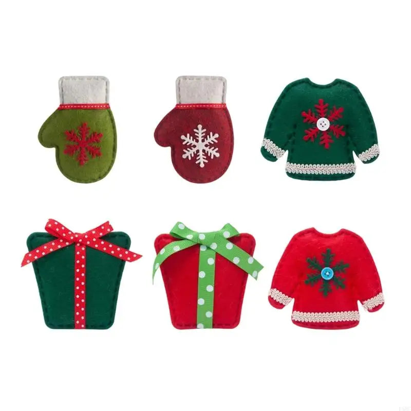 Christmas Tree Fabric Ornament Cartoon Santa Snowman Reindeer Hanging