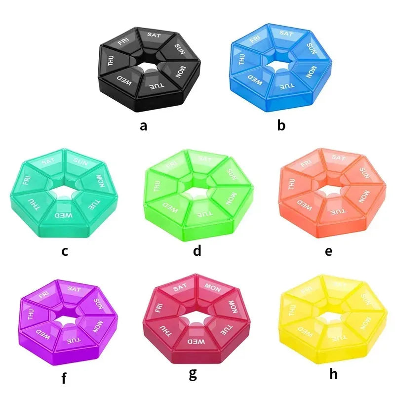 7-Day Portable Pill Organizer – Weekly Medicine Case | 3-Pack