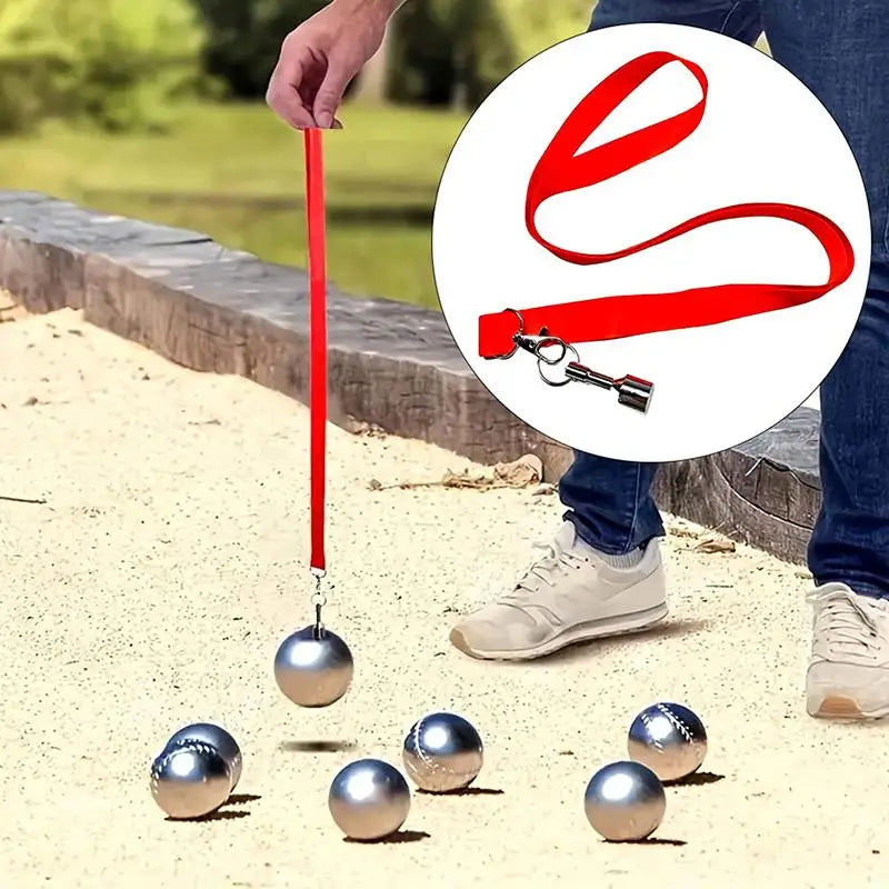 Magnetic Bocce Ball Picker – Portable Lawn Ball Retriever Tool