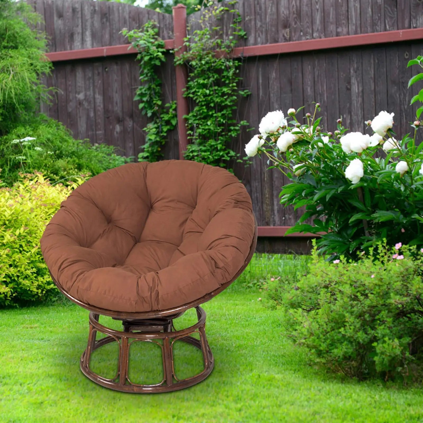 Seat Cushion Pillow Hammock Chair Pad Multipurpose Replacement Patio Chair Mat Hanging Basket Chair Cushion for Wicker Chair Zpaxo Coffee