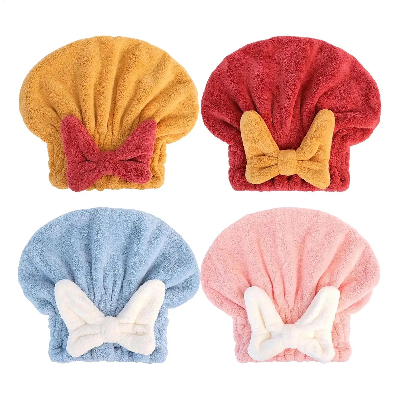 Bow-Knot Hair Drying Towel Wrap Turban for Curly & Long Hair Hair Drying Turban Zpaxo