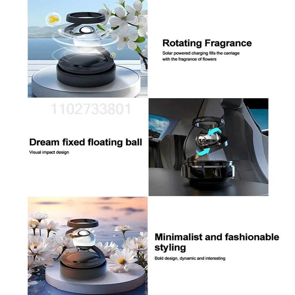 Solar Car Air Freshener Interstellar Levitation Rotating Auto Flavoring Car Perfume Deodorant Diffuser Interiors Accessories Zpaxo