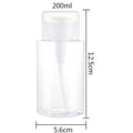 Refillable Bottle, Push Filler, Down Air Pump Unloader, Nail Polish and Makeup Remover Bottle Packaging Zpaxo 200ml 2pcs