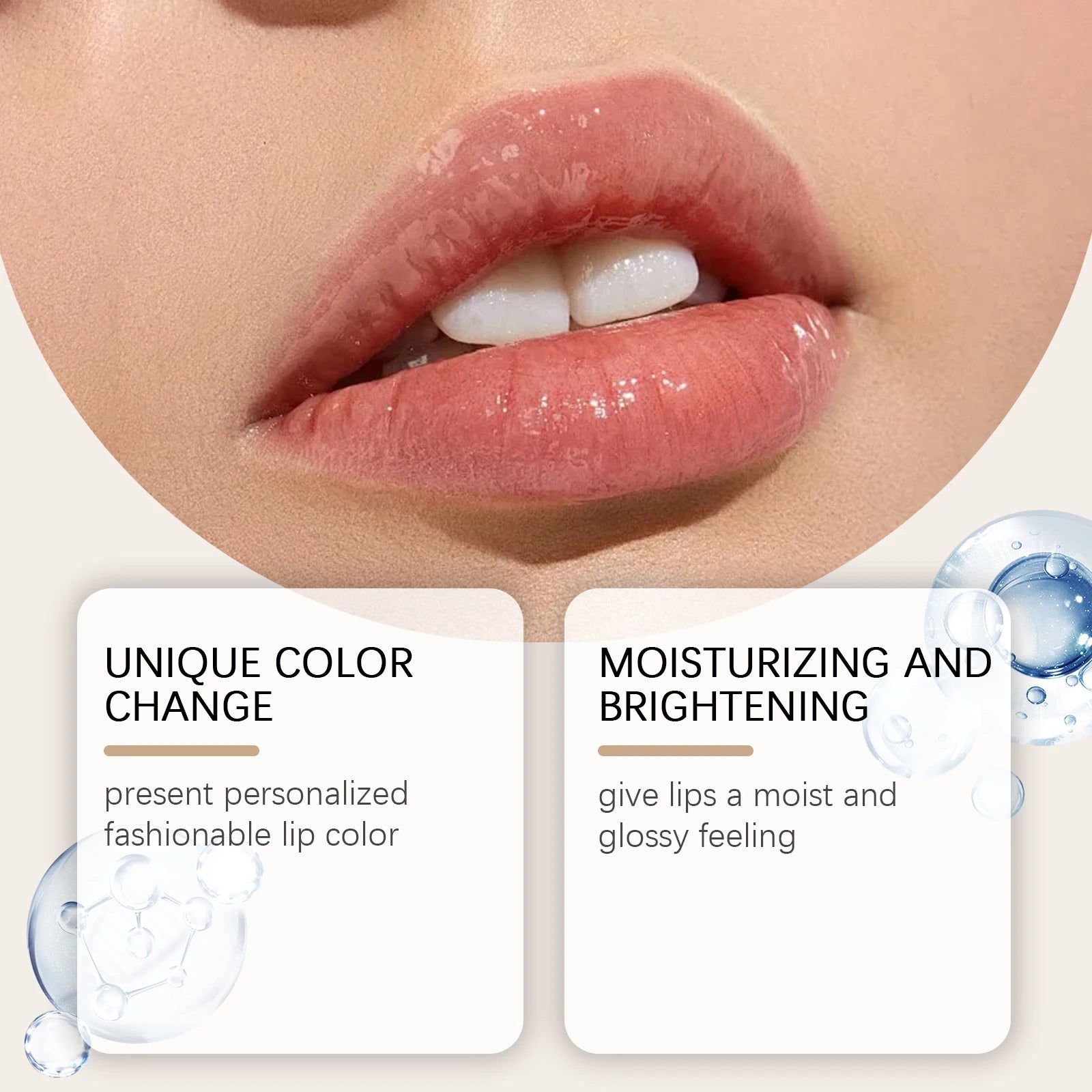 Ouhoe Gold Foil Color Changing Lip Balm – Glossy & Nourishing Color Changing Lip Balm Zpaxo
