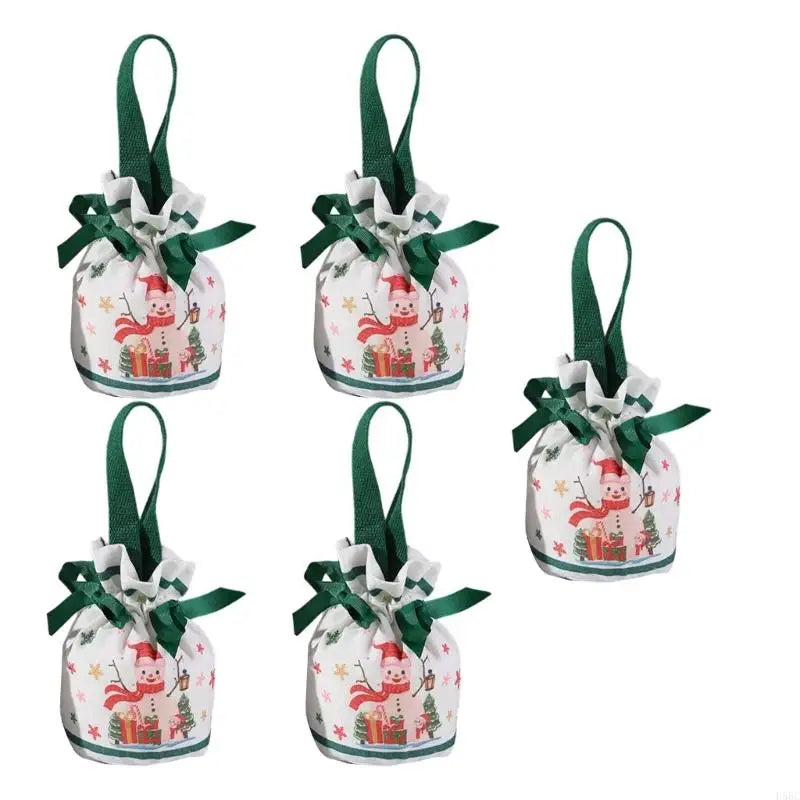 Seasonal Decorative Fabric Sacks Carry Handle Festival Ornament