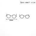Fashion Round Frame Lensless Retro Cool Doll Glasses Accessories