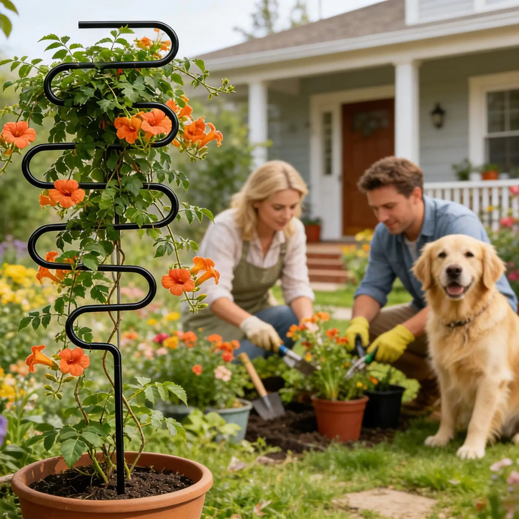 Metal Plant Support Stakes Trellis Rack Garden Climbing Frame Indoor