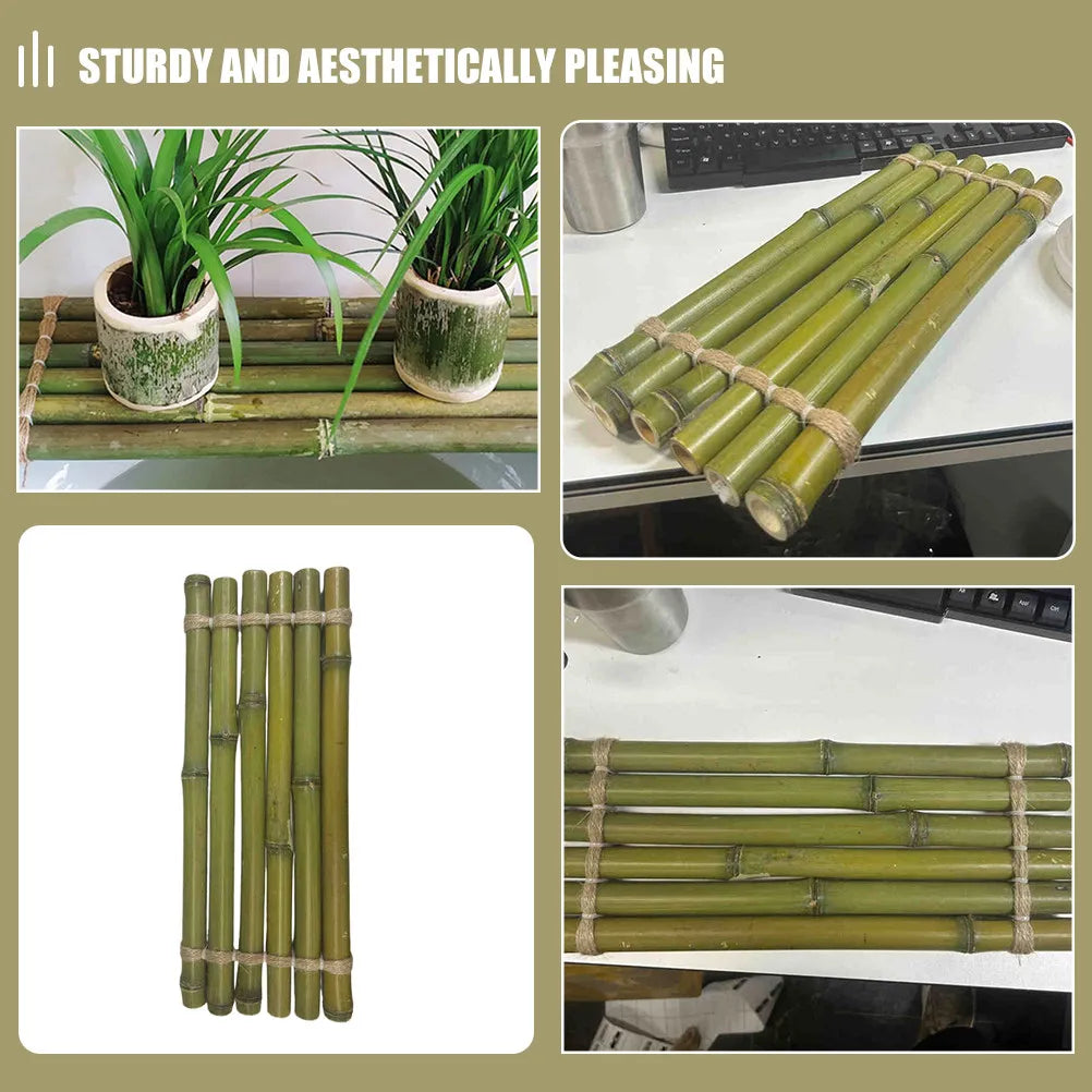 Fish Tank Bamboo Raft Aquarium Decor Bamboo Board Flowing Water Fountain Ornament DIY Landscaping Accessory Oxygenation Support Zpaxo
