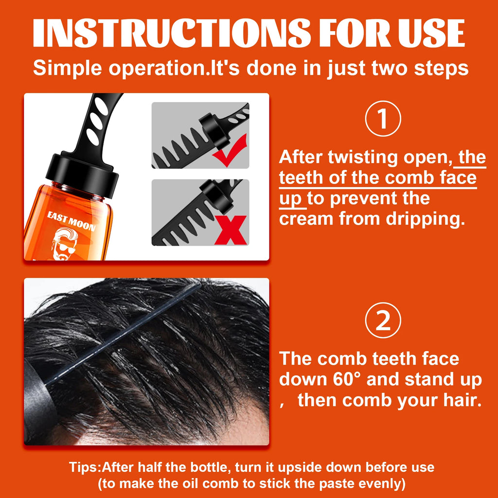 Jaysuing 2-in-1 Men's Hair Wax Gel with Wide Tooth Comb Hair Wax Pomade Zpaxo