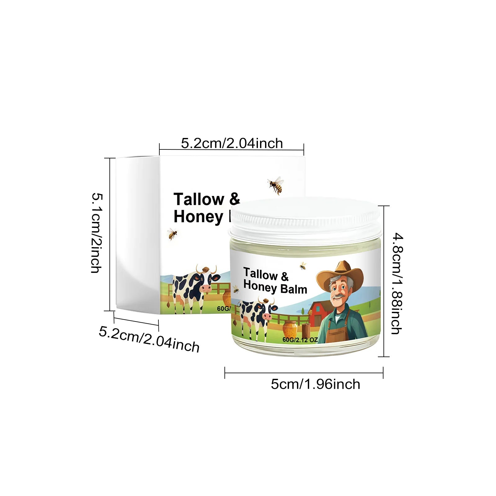 Tallow & Honey Balm Face Moisturizer – Soft, Firm Skin | Hoygi Face & Body Balm Zpaxo