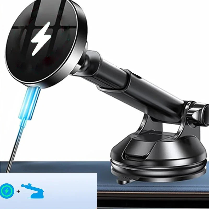UYUXIO Magnetic Wireless Car Phone Charger Adapter 15W Fast Charging