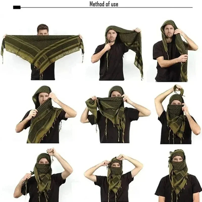 Keffiyeh Shemagh Tactical Desert Scarf Wrap – Men & Women