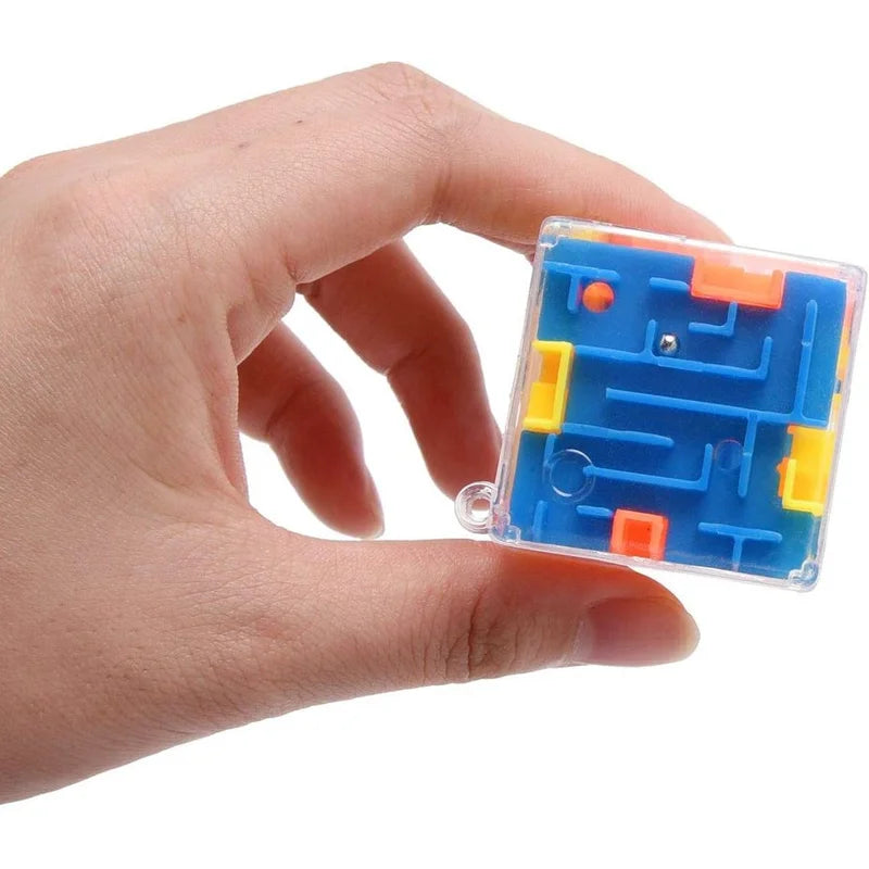 Mini 3D Maze Magic Cube Six-sided Transparent Puzzle Speed Rolling
