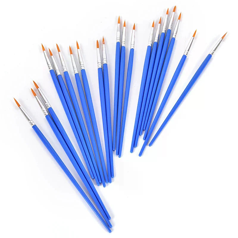 Nylon Hair Artist Paint Brush Acrylic Watercolor Round Fine Hand Zpaxo