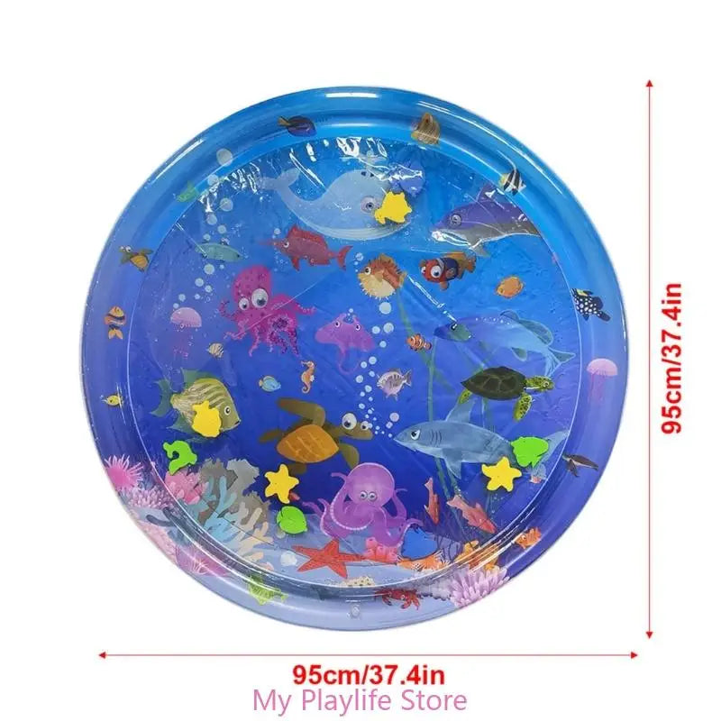 Cats Cooling Mat Napping Pad Dogs Crates Bed Inflatable Bed Lounger Ocean Theme Creative Water Mat Zpaxo