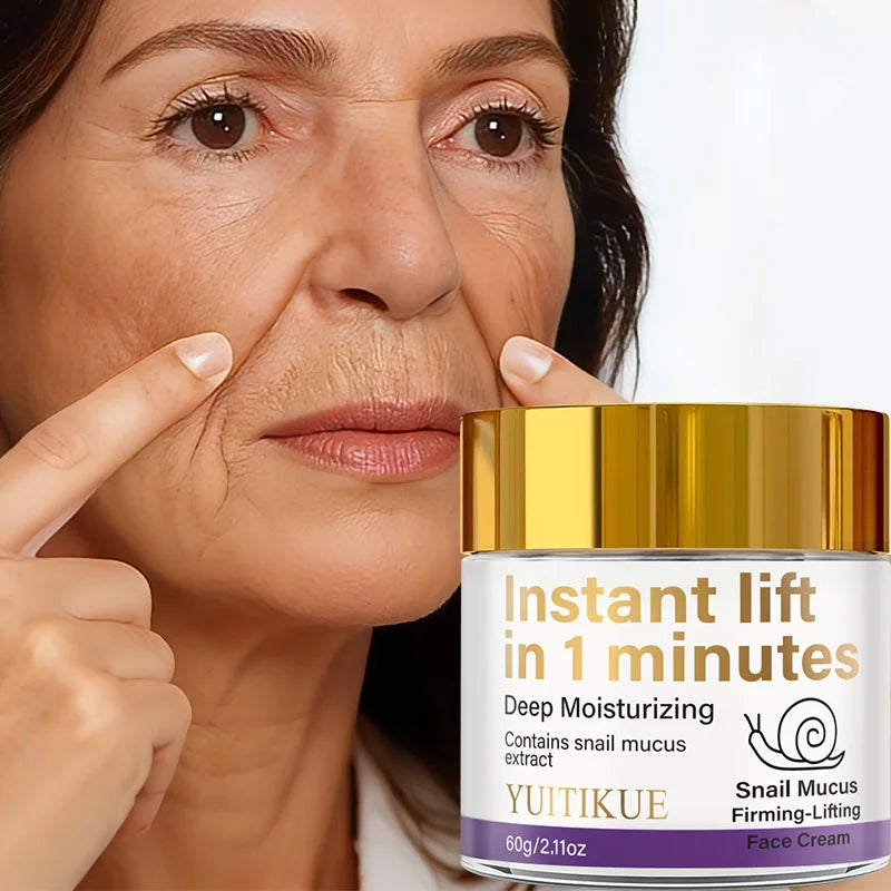 YUITIKUE Snail Mucin Instant Lift Face Cream 60g | Firm & Glow Face Moisturizer Cream Zpaxo
