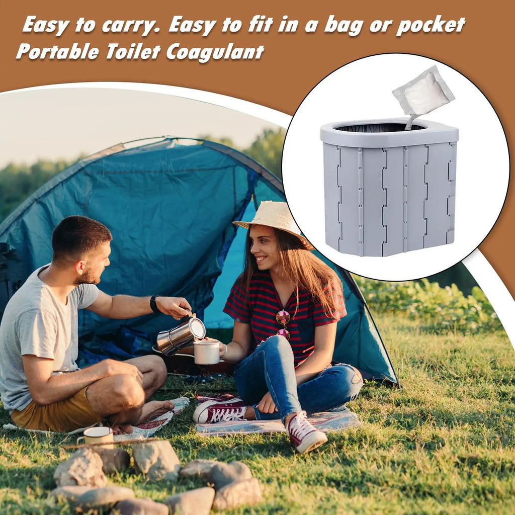 Portable Toilet Powder Eco Absorbent Gel Camping Liquid Waste Gelling