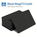 NFC215 Black Cards Rewritable NFC Ntag215 PVC Blank Easy Convenient Zpaxo 5PCS 215