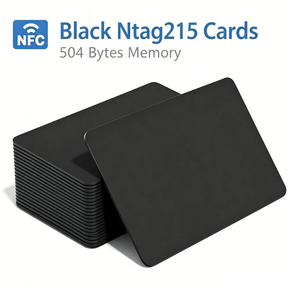 NFC215 Black Cards Rewritable NFC Ntag215 PVC Blank Easy Convenient Zpaxo 5PCS 215