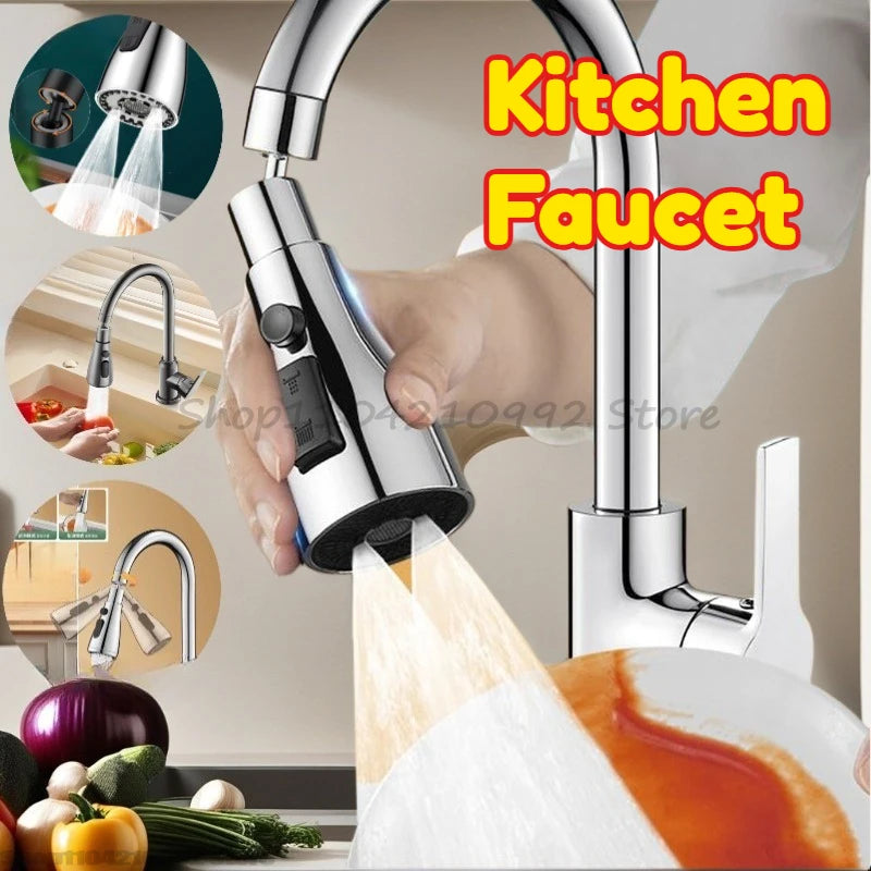 Kitchen Faucet Spray Shower Head Setting Kitchen Spare Replacement Tap Sprayer 3 Modes Shower Head Kitchens Sink Faucets Zpaxo