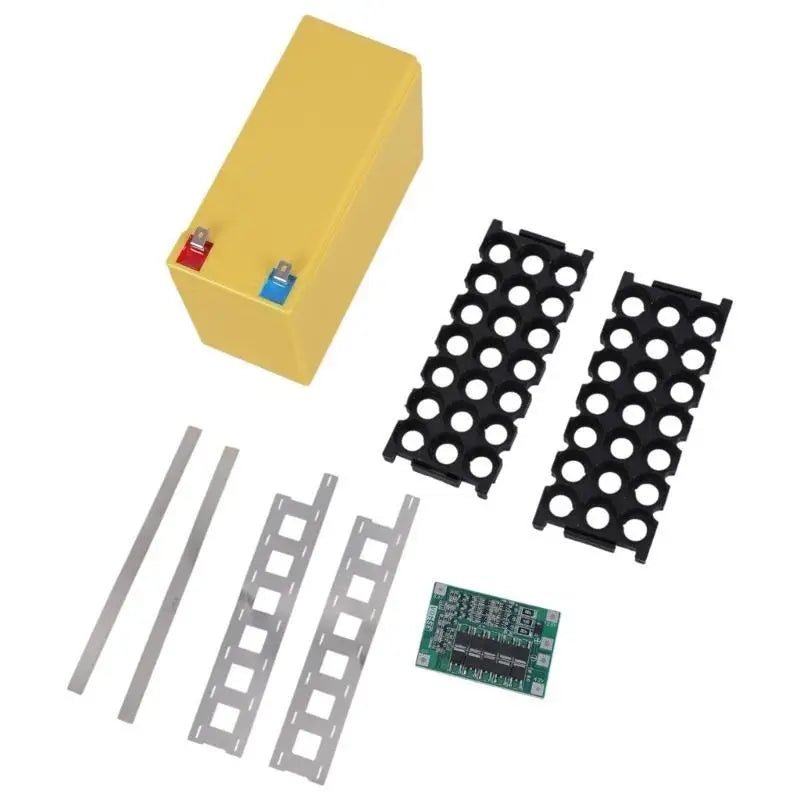 652F 12V 7Ah Battery Case Holder Empty Box 18650 Nickel Strips Zpaxo Yellow CN