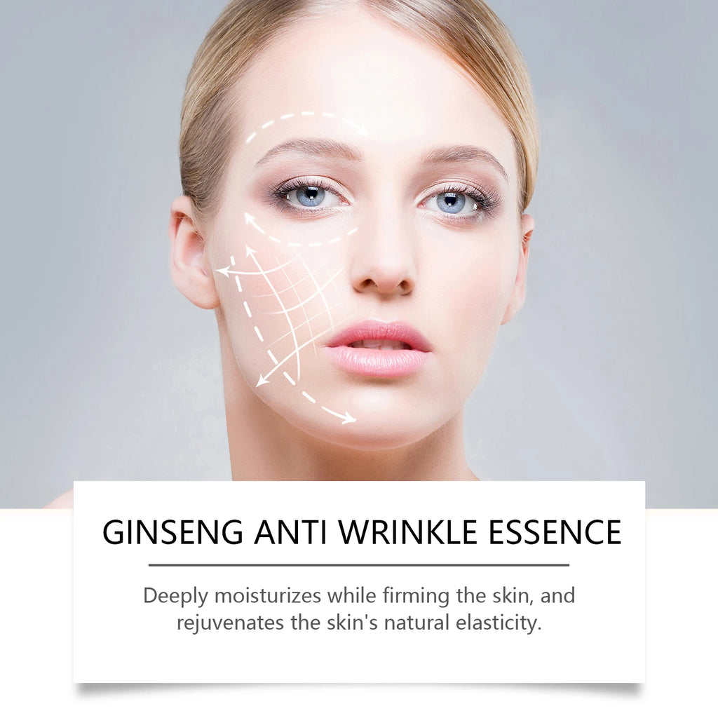 Hoygi 100ml Ginseng Power Firming Serum Reduce Fine Lines Wrinkles and Dark Circles Nourish and Tighten Face Eye Area Zpaxo
