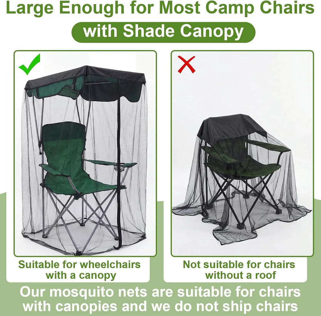 Foldable Waterproof Fine Mesh Chair Cover Mosquito Protection