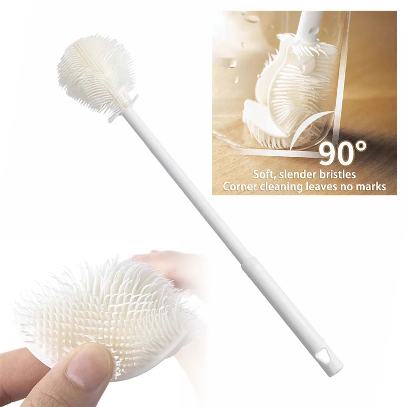 Bendable Cleaning Brush Cup Scrubber Glass Cleaner Kitchen Tool Long Zpaxo