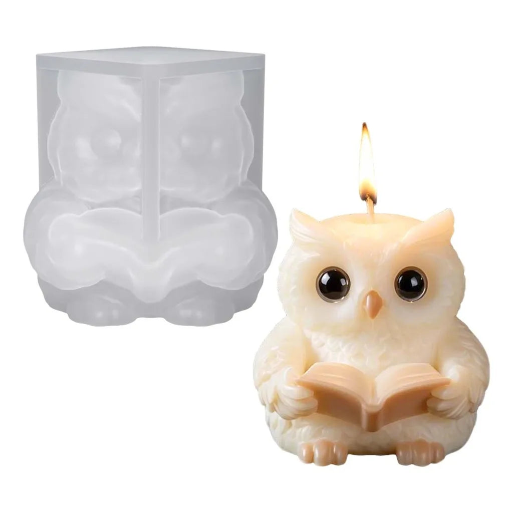 3D Owl Silicone Mold – Candle, Soap, Resin & Plaster DIY Craft