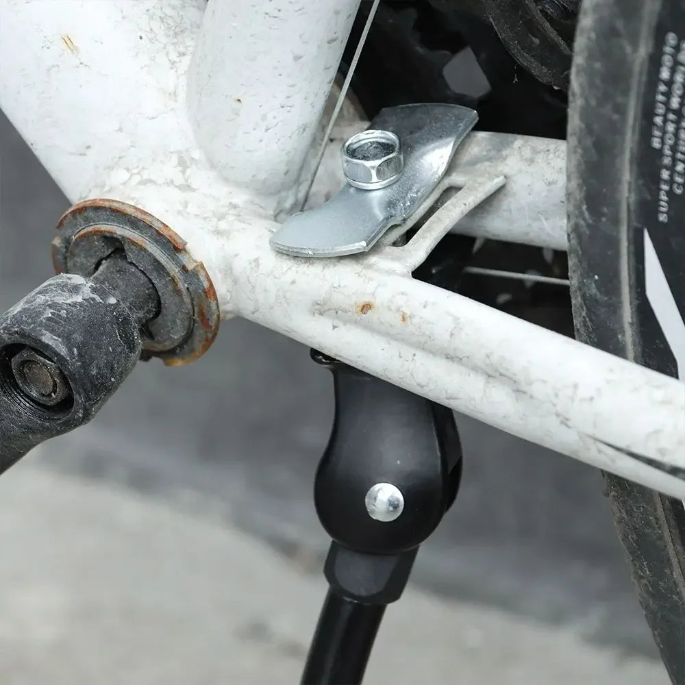Adjustable Bike Kick Stand Heavy Duty Alloy Foot for Mountain Sports Bicycle Prop Black/Silver Zpaxo