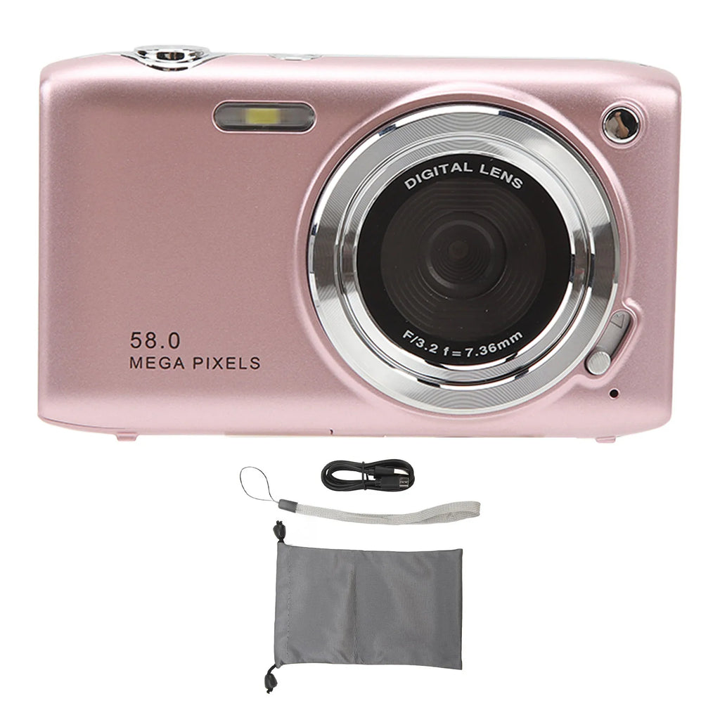 4K Digital Camera Screen 58MP HD 16X Zoom Fixed Focal Macro Timed