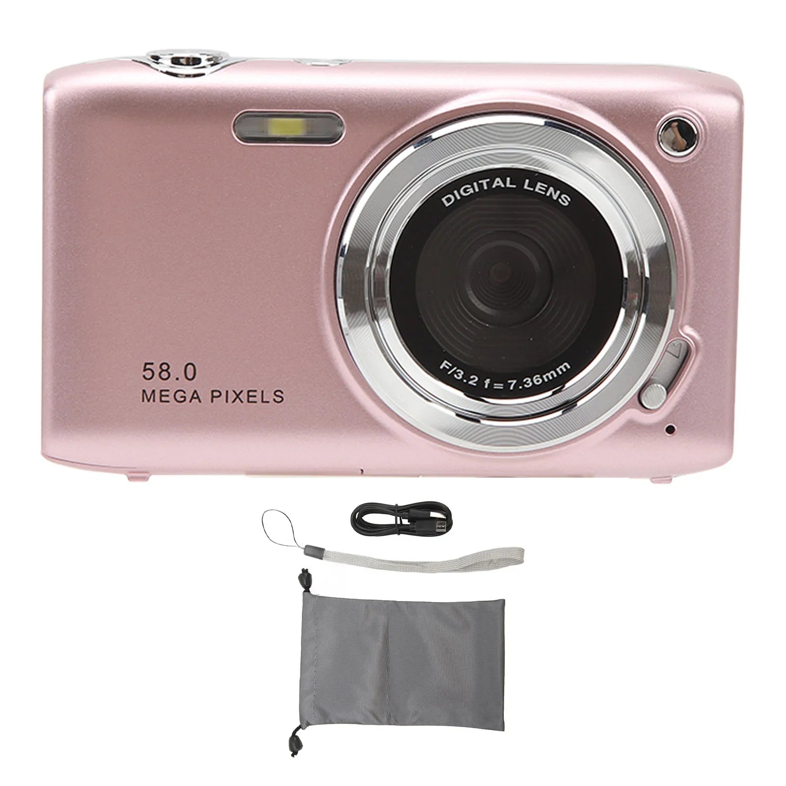 4K Digital Camera Screen 58MP HD 16X Zoom Fixed Focal Macro Timed