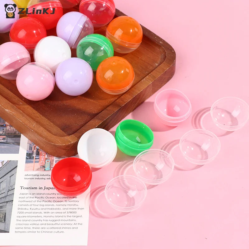▶100Pcs Mini 28/32/35/38MM Clear Transparent Plastic Capsule Toy Surprise Ball Tiny Container Making Things Model Kids Party Toy Zpaxo