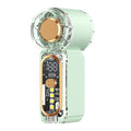 Personal High-speed Turbine Mini Handheld Fan 100-Level Speeds Mini Air Cannon Fan Mini Personal Pocket Fans for Women Girl Gift Zpaxo green