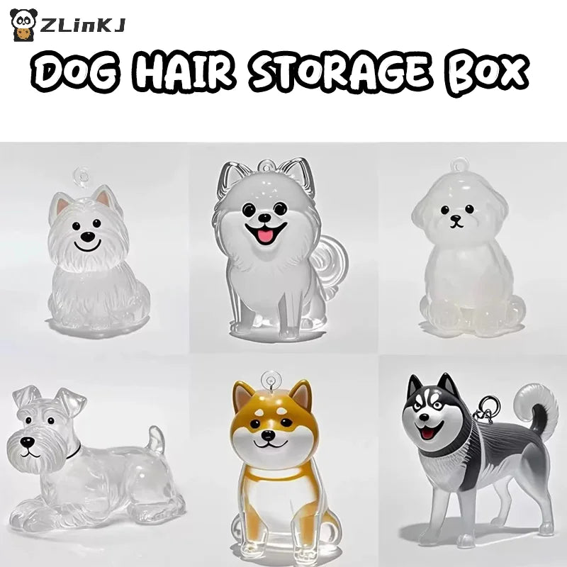 ▶1Pc Clear Puppy Hair Memorial Keepsake Capsule Pet's Dog Fur Container DIY Pendant Keychain Decor Pet Lovers Home Display Gifts Zpaxo