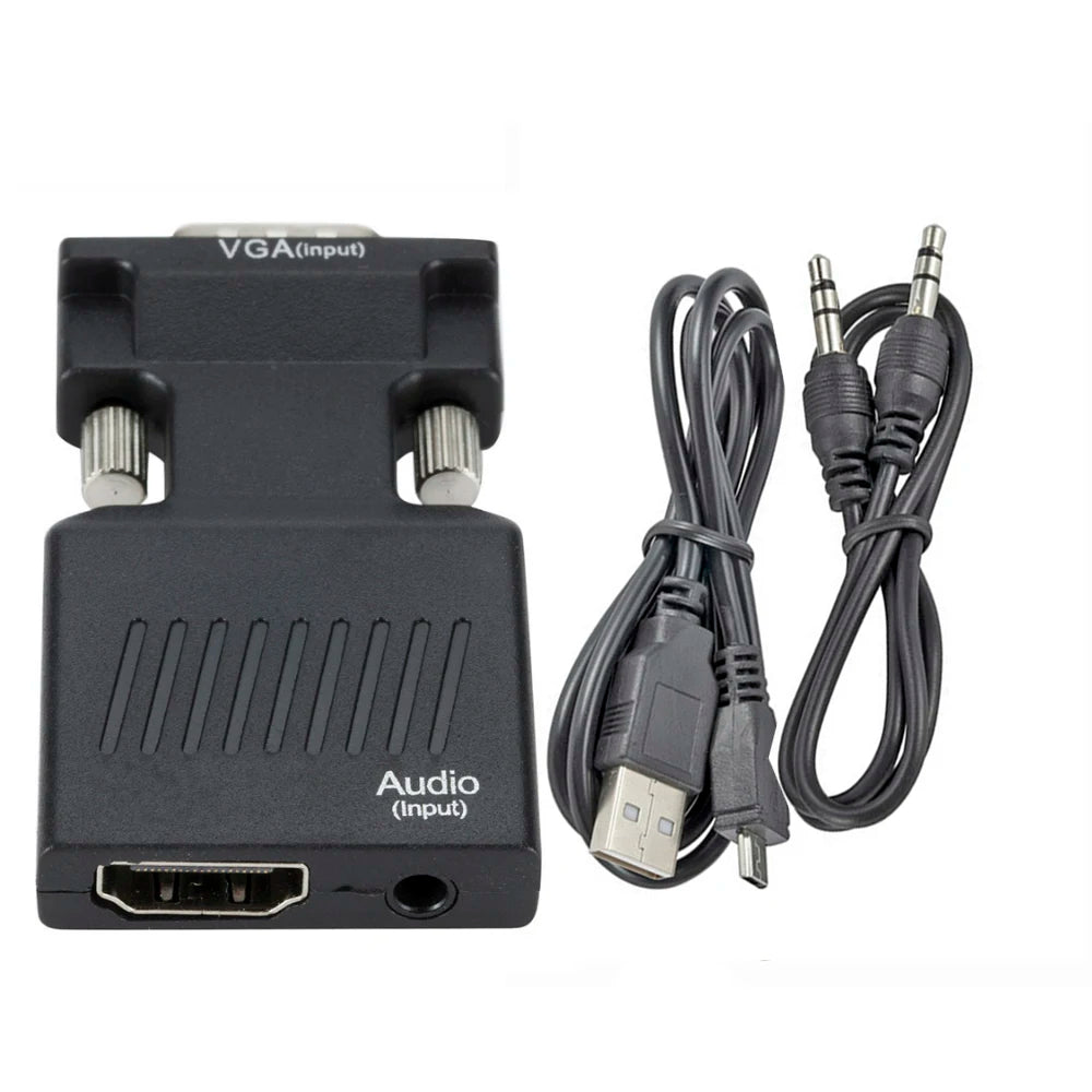 HD 1080P VGA to HDMI-Compatible Converter Adapter With Audio For PC Laptop to HDTV Projector HDMI-Compatible to VGA Adapter Zpaxo
