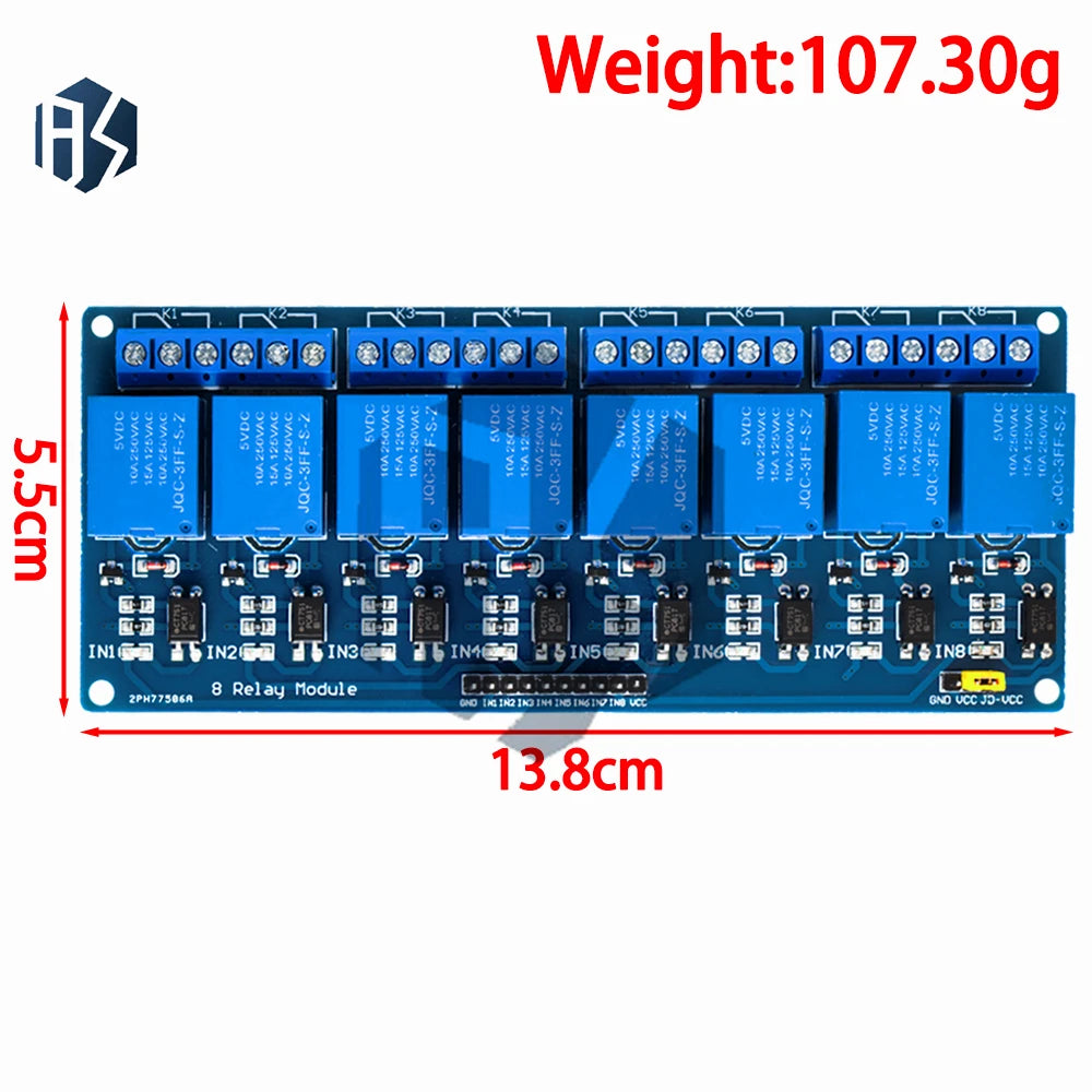 5V 12V 1-8 Channel Optocoupler Isolation Relay Arduino Application Zpaxo