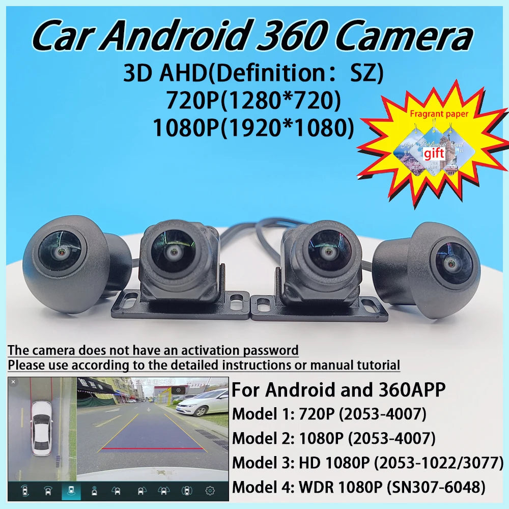 Car 360 Panoramic Camera SN307-6048 WDR Technology 1080P HD Zpaxo