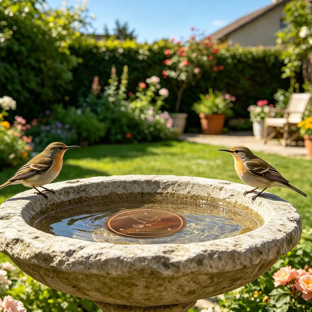 Copper Bird Bath Disc Physical Cleaning Portable Safe Plate