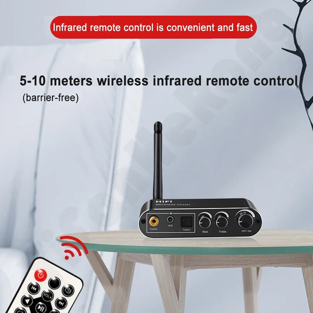 Digital to Analog Audio DAC Converter Spdif Optical Coaxial Signal to 3.5MM AUX Amplifier Decoder Bluetooth-Compatible Receiver Zpaxo