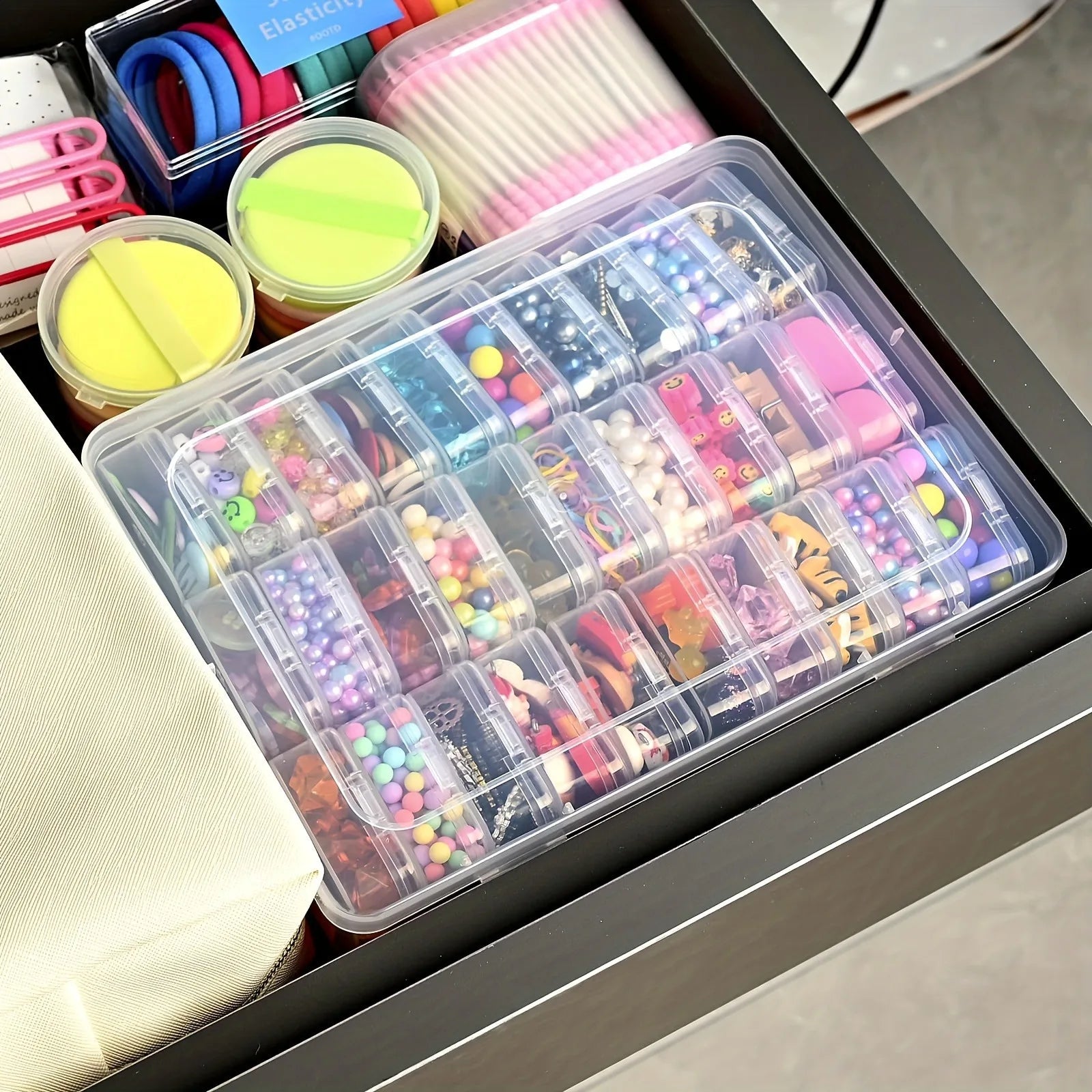 Jewelry Storage Boxes Set 4/12/15/30 Grids Multifunctional Storage Box DIY Craft Accessories Craft Storage Bead Organizer Box Zpaxo