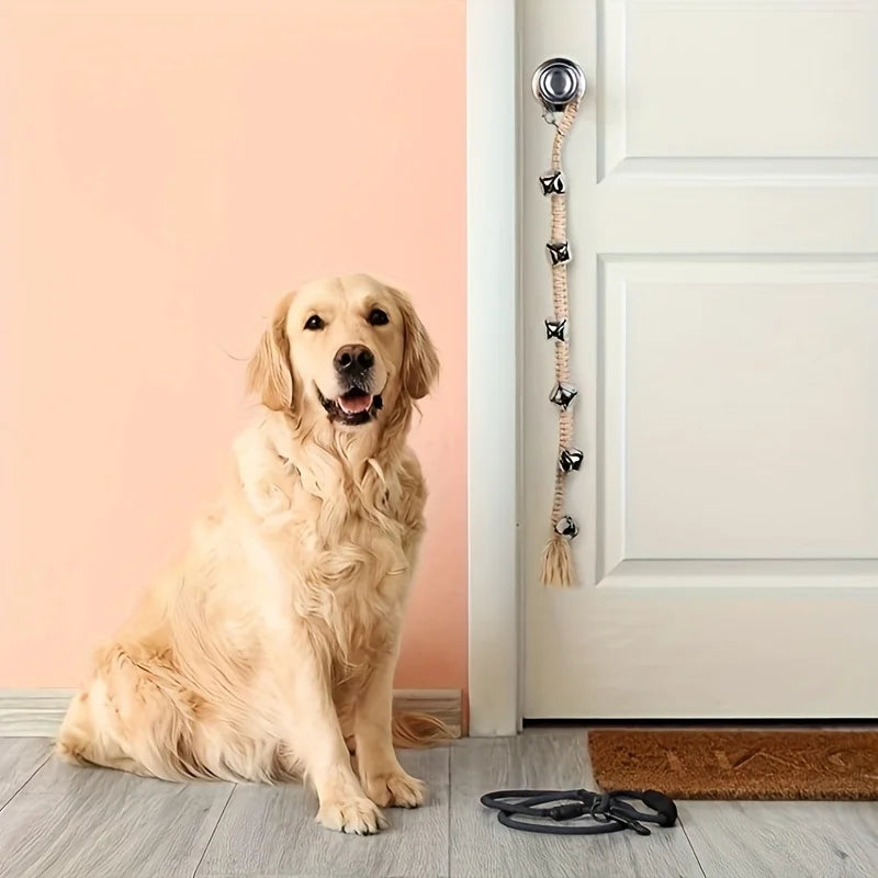 Dog Doorbell Hanging Training Bell Hand-woven Cotton Rope Out Alarm