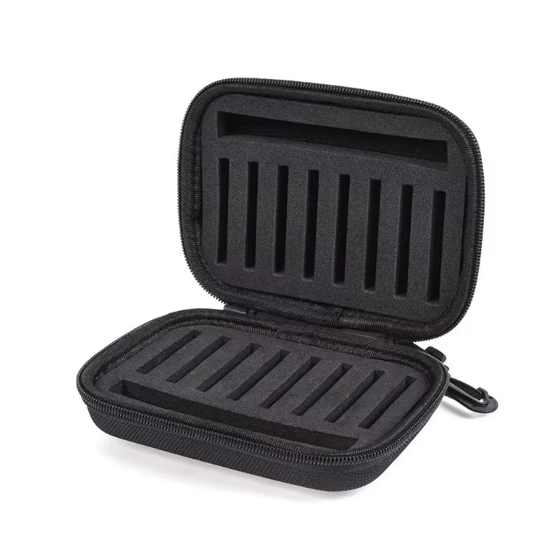 2026 New Arrival！Portabale Fly Fishing Lure Spinner Spoon Bait Black Storage Box Professional 16 Slots Hard EVA Storage Bag Zpaxo 4BF055