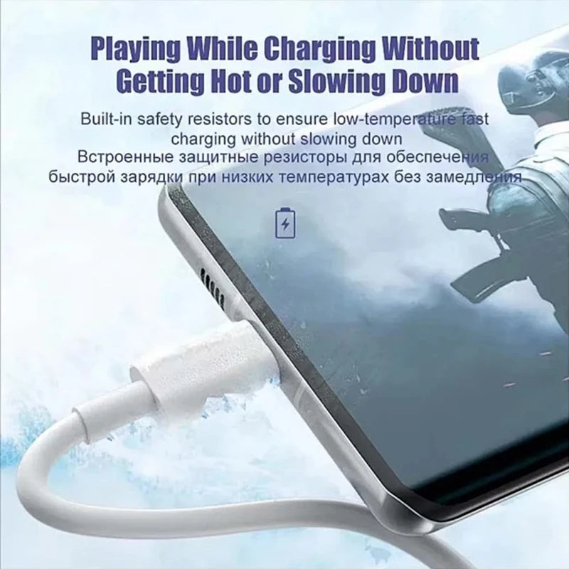 QCMAX 1-3PCS 10A 100W Type C Super Fast Charging Cable Data Cord For Huawei OPPO vivo iQoo Quick Charing USB C Cables Zpaxo