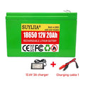 New 12V Li-ion 20Ah 12Ah 18650 Lithium Rechargeable Battery Pack for Sprayer Kids Electric Toy Car Scale Access Control+Charger Zpaxo 20Ah and 12.6V 3A