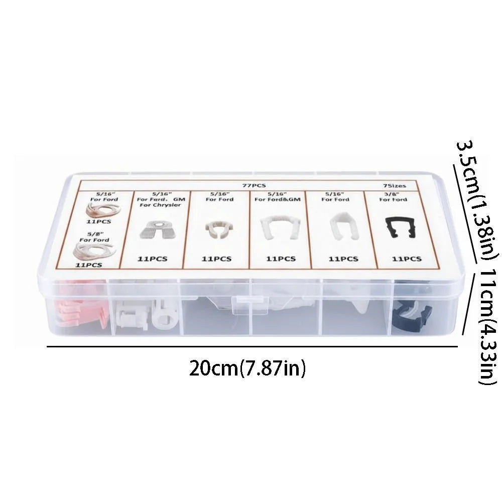 Plastic Fuel Line Retainer Clip Kit Plastic Clip Reusable Design Fuel Line Retainer Clip Assortment Nylon Material Zpaxo