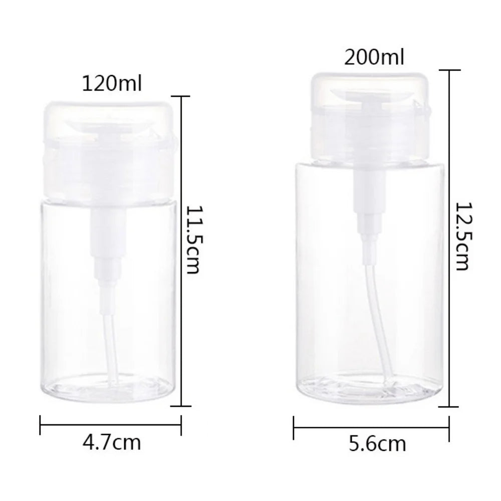 Refillable Bottle, Push Filler, Down Air Pump Unloader, Nail Polish and Makeup Remover Bottle Packaging Zpaxo