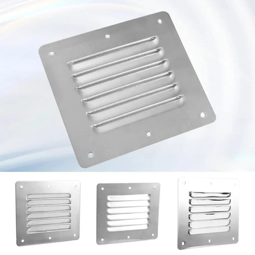 Square Flat Dryer Vent Cover Silver Ventilation Covers Louvered Vent Cover Stainless Steel Resistance Window Square Vents Boats Zpaxo